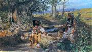 Henryk Siemiradzki Christ and Samarian oil painting on canvas